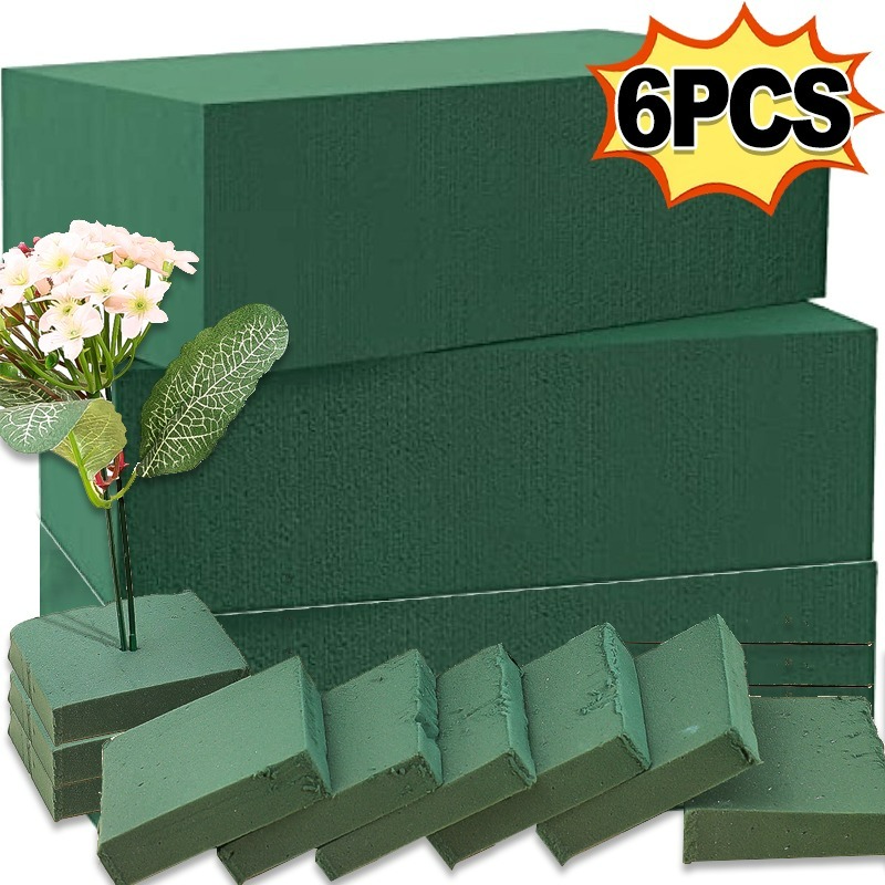 Anda Florist Supply - 6/1Pcs Square Floral Foam Bricks Artificial