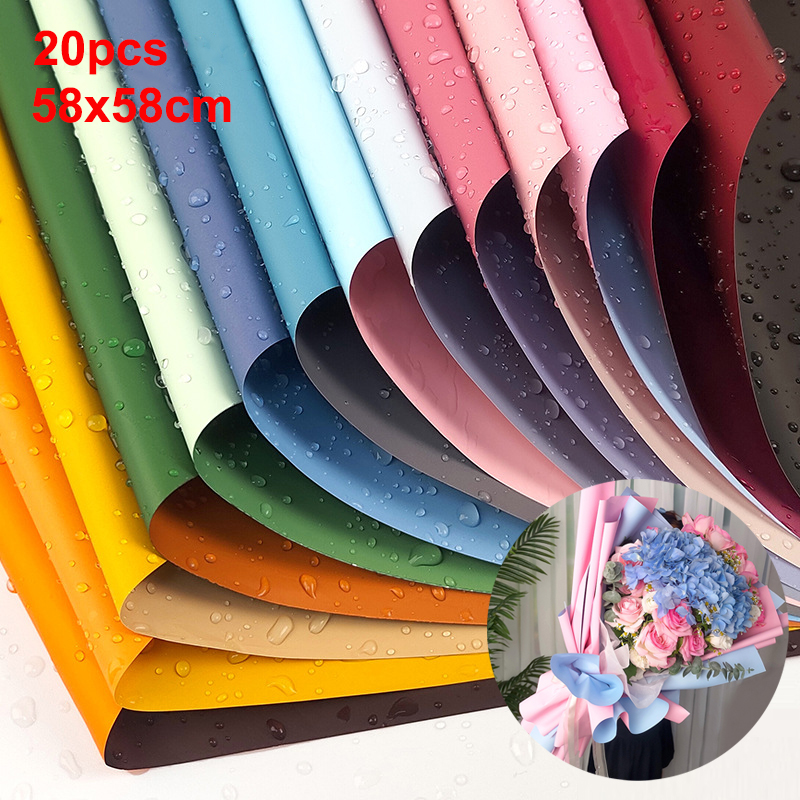 Florist Supply Wholesale - 20pcs/pack of Flowers Wrapping Paper Two-color