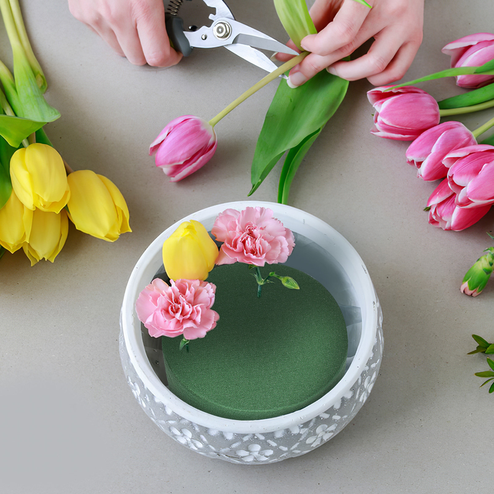 4Pcs Round Floral Foam Flower  - Anda Florist Supply ulasan dan harga