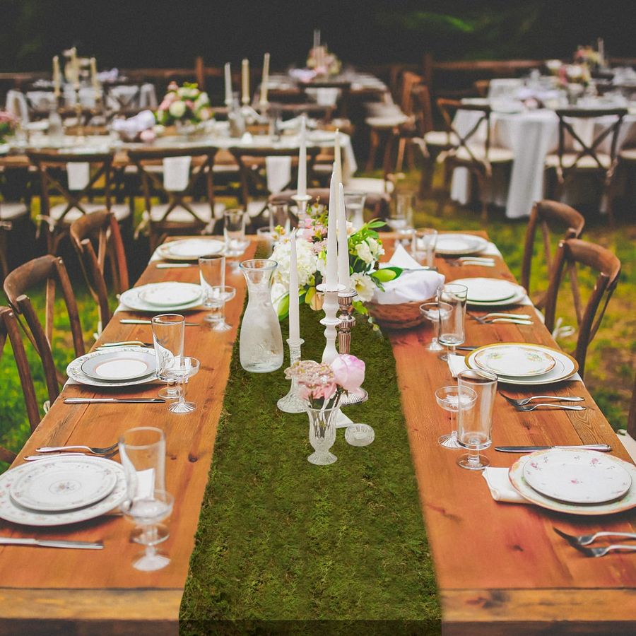 Moss Table Runner Green Moss S - Preserved Moss Sheet ulasan dan harga